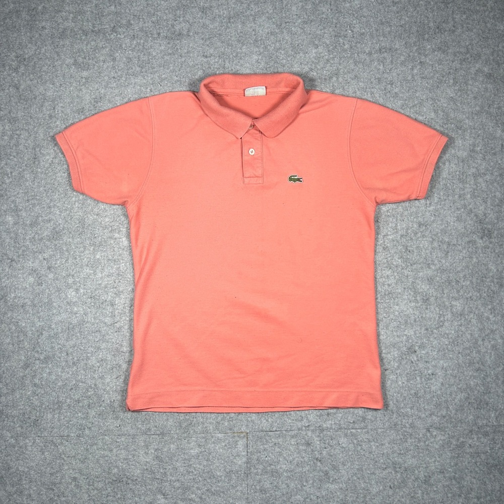 Lacoste Polo Shirt Mens 3 Salmon Pink Short Sleeve Pique Cotton Casual Preppy
